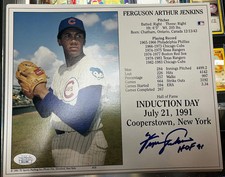 Fergie Jenkins Signed 8X10 Photo Inscribed JSA COA