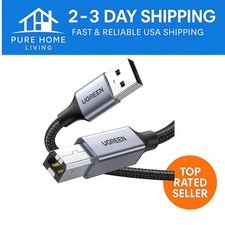 10 FT USB A to B Cable   Braided Design for Reliable Printing Experience