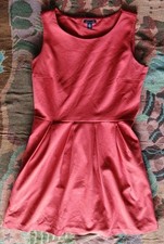 Tommy Hilfiger Sleeveless Flare Pleated Dress With Pockets Size Large Zip