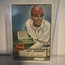 1952 Topps Gray Back #203 Curt Simmons. VG