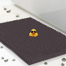 Itsoft Large Chenille Bath Mats 47X21 Plush Absorbent Quick Dry Washable Non