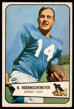 1954 Bowman #124 BOB HOERNSCHEMEYER Detroit Lions VGEX