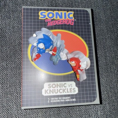 SONIC VS KNUCKLES SEGA 2024 Christmas Ornament Set NEW! Walmart Exclusive!