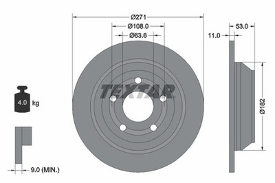 2x TEXTAR Bremsscheibe PRO 92327403 für FORD PUMA J2K CF7 EcoBoost mHEV EcoBlue
