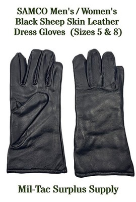 indonesian sheep suede glove dress men leather factory USGI SAMCO Men's/Women's Black Skin Gloves (Sizes 5 & 8) AL:June26