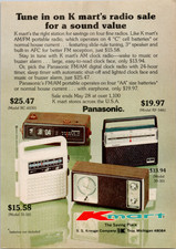 Kmart Panasonic Vintage Radio Sale Print Ad 1970s AM/FM Clock Radios