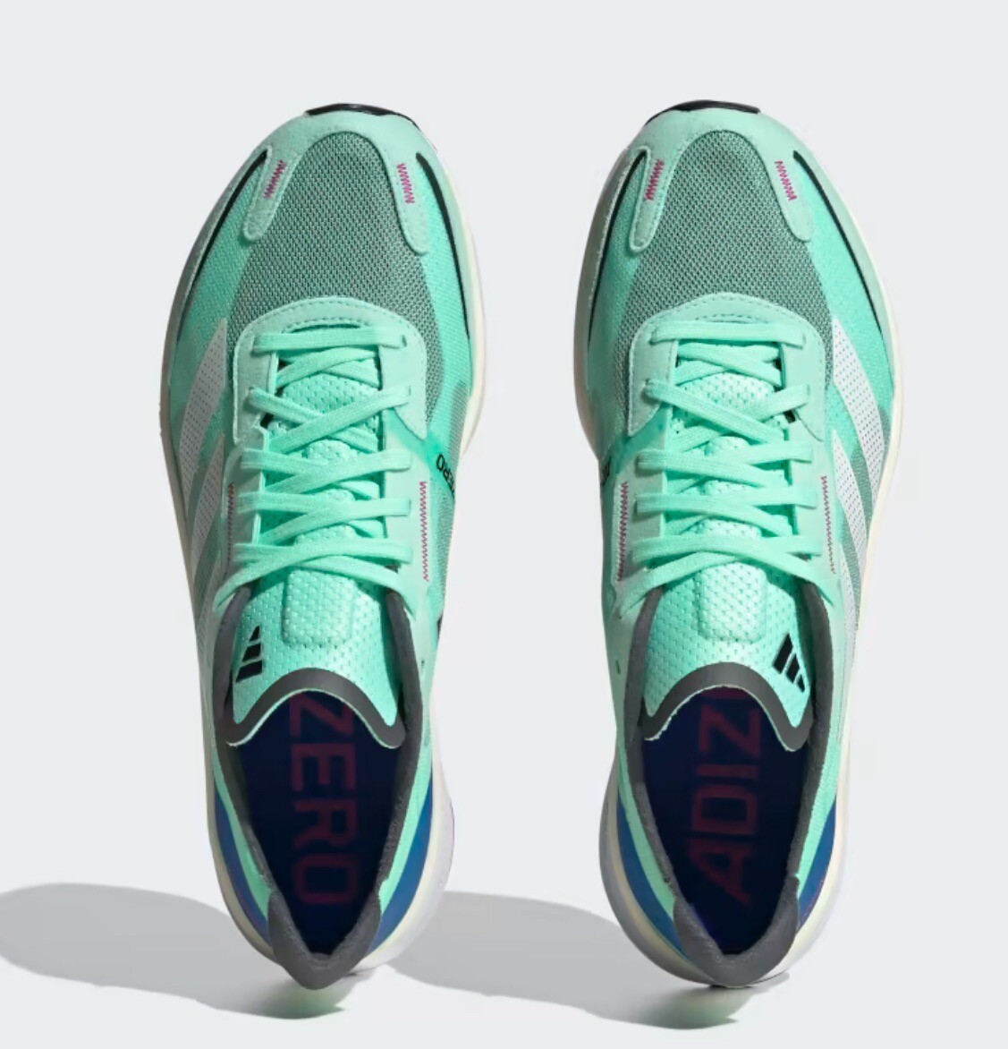 NEW Adidas Adizero Boston 11 Running Shoes Mint Green Blue  display picture 1