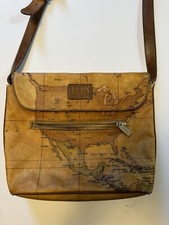 Authentic Alviero Martini Classe Italian Geo Print Shoulder Bag