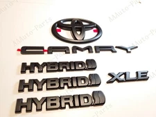2018-2024 TOYOTA CAMRY XLE HYBRID SIDE DOOR & REAR BLACKOUT EMBLEM OVERLAY KIT