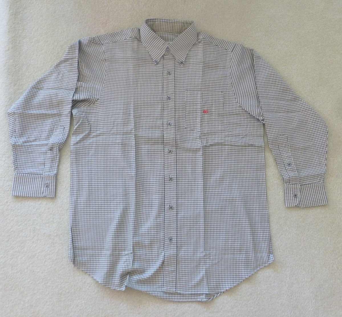 dress shirts richmond va CREERY by PEARLY GATES (NOW LEDBURY) SHIRT MENS XL HOUNDSTOOTH BUTTON DOWN  NWOT