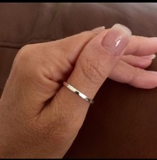 925 Sterling Silver 2mm Plain Band Wedding/Finger/Thumb/Stacking Ring
