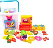 Pinkfong Baby Shark Family Melody Fruit Cut Kitchen Case Play Set Korean Songs