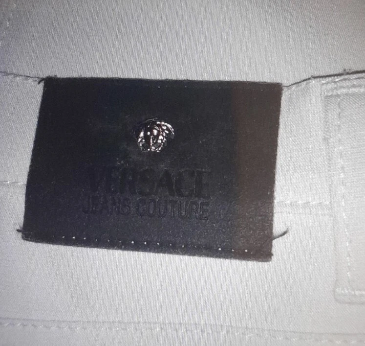 Versace pantaloni gamba dritta grigio chiaro