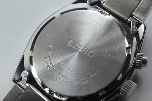 [Near MNT] SEIKO クロノグラフ 100m 7T94-0BL0 ブラック クォーツ メンズ 腕時計 日本製 - 画像7/11