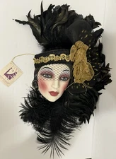 Vintage Face Clay Art Ceramic Mask 1980’s Porcelain Wall Decor San Francisco