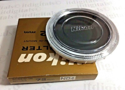 Genuine Nikon 72mm NEUTRAL DENSITY ND4 ND4X Lens Filter Japan 72 mm OEM FTA15801