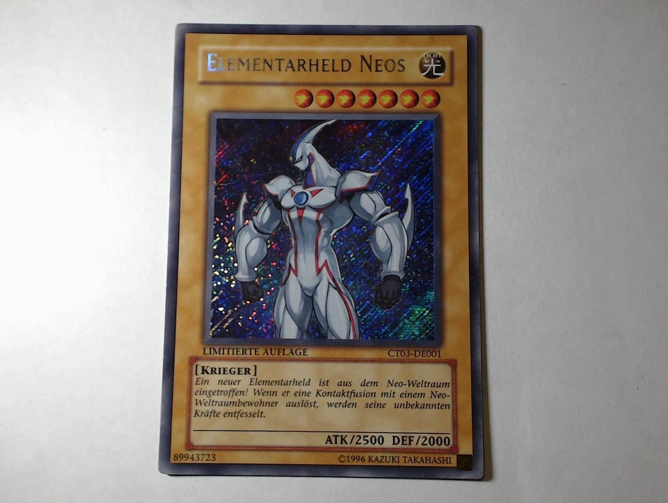 Yugioh ELEMENTAR-HELD NEOS , ct03-de001 Secret Rare deutsch NM Limitiert - Bild 2 von 4