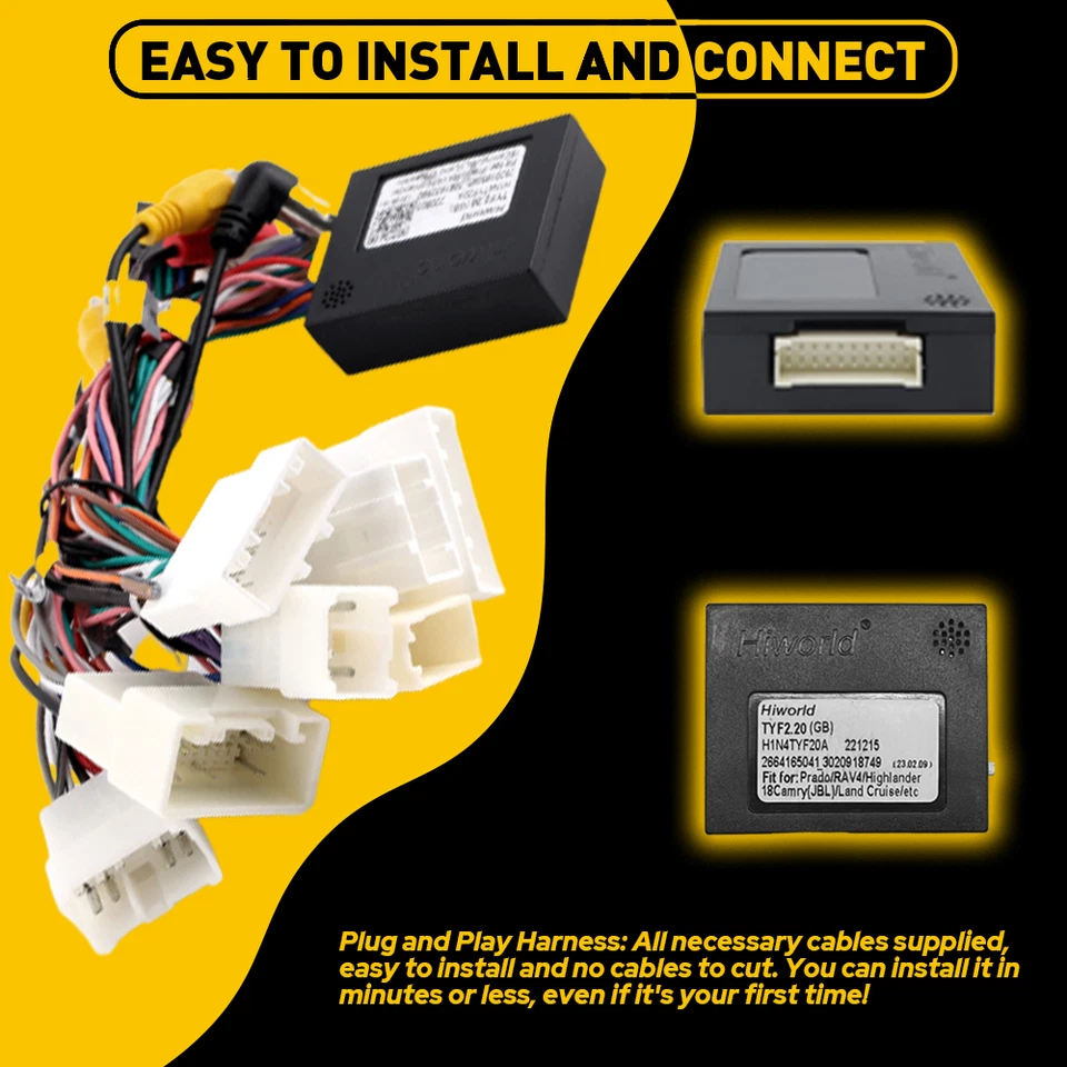 For Toyota Car Stereo Radio Power Harness Cable Wire Adapter Support JBL AMP - Image 3 of 4