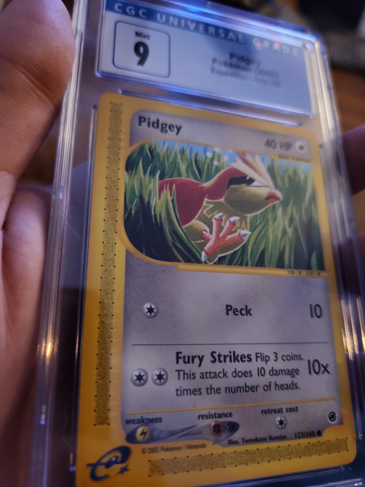 Pidgey 123/165 CGC Graded 9 Mint Common Expedition Pokemon