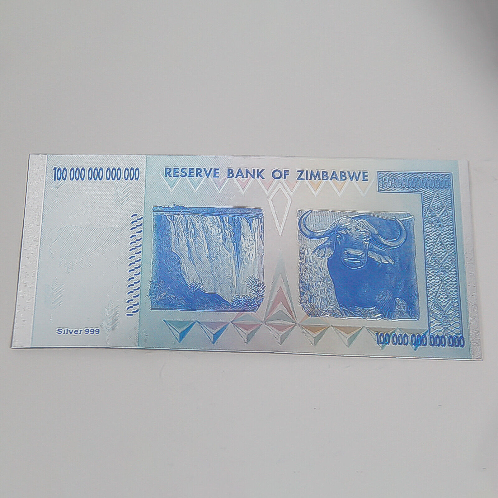 10× $100 One Hundred Trillion Dollar Zimbabwe Silver Blue Banknote Set /w Roc WR