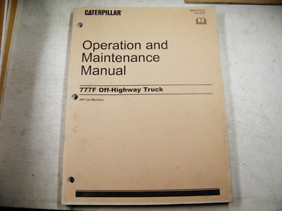 CAT Caterpillar 777F TRUCK OPERATION & MAINTENANCE  MANUAL JRP1-UP