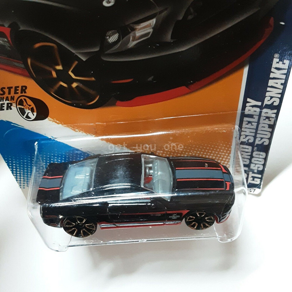 Hot Wheels '10 FORD SHELBY GT-500 SUPER SNAKE Black Car Faster