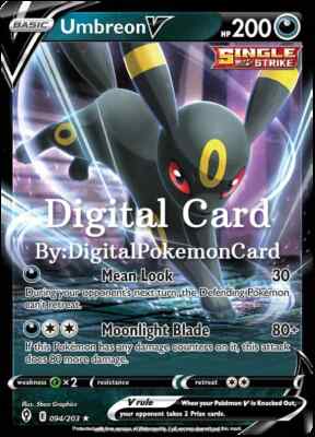 ポケモンカードゲーム UMBREON V PSA10 PSA 10 Umbreon V Pokemon Card Eevee Heroes SR 085/069 s6a