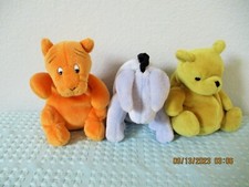 DISNEY PLUSH CLASSIC POOH, EEYORE AND TIGGER BY GUND/6 INCH FLUFFY SOFT/