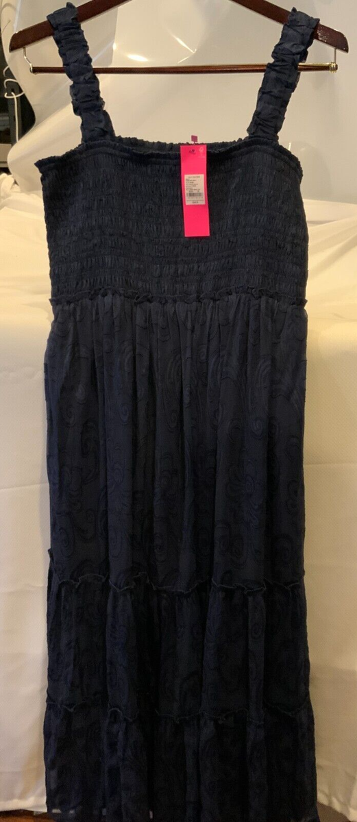 knee length dresses for ladies Check Smocked Maxi Dress main image 0