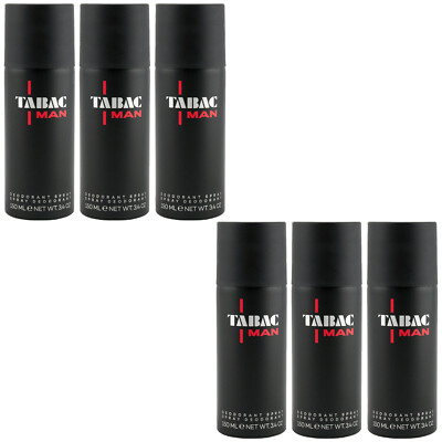 Tabac MAN Deo Spray 6 x 150ml Deodorant Aerosol for man Mäurer & Wirtz
