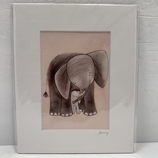 Elephant Art Print 8" X 10" Deborah Hocking Signed Nursery Decor Wall Hanging