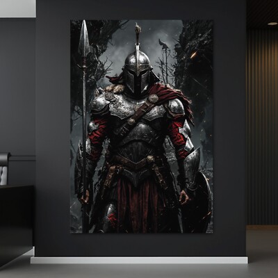   GLADIATOR KÄMPFER RÜSTUNG WANDBILD KUNSTDRUCK LEINWAND, ACRYLGLAS, POSTER DEKO