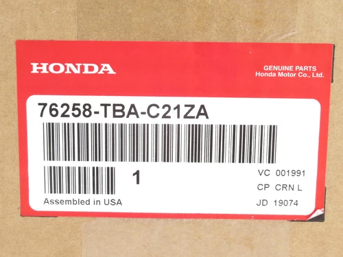 Genuine OEM Honda 76258-TBA-C21ZA Driver Left Side Mirror Assy 2017-2020 Civic