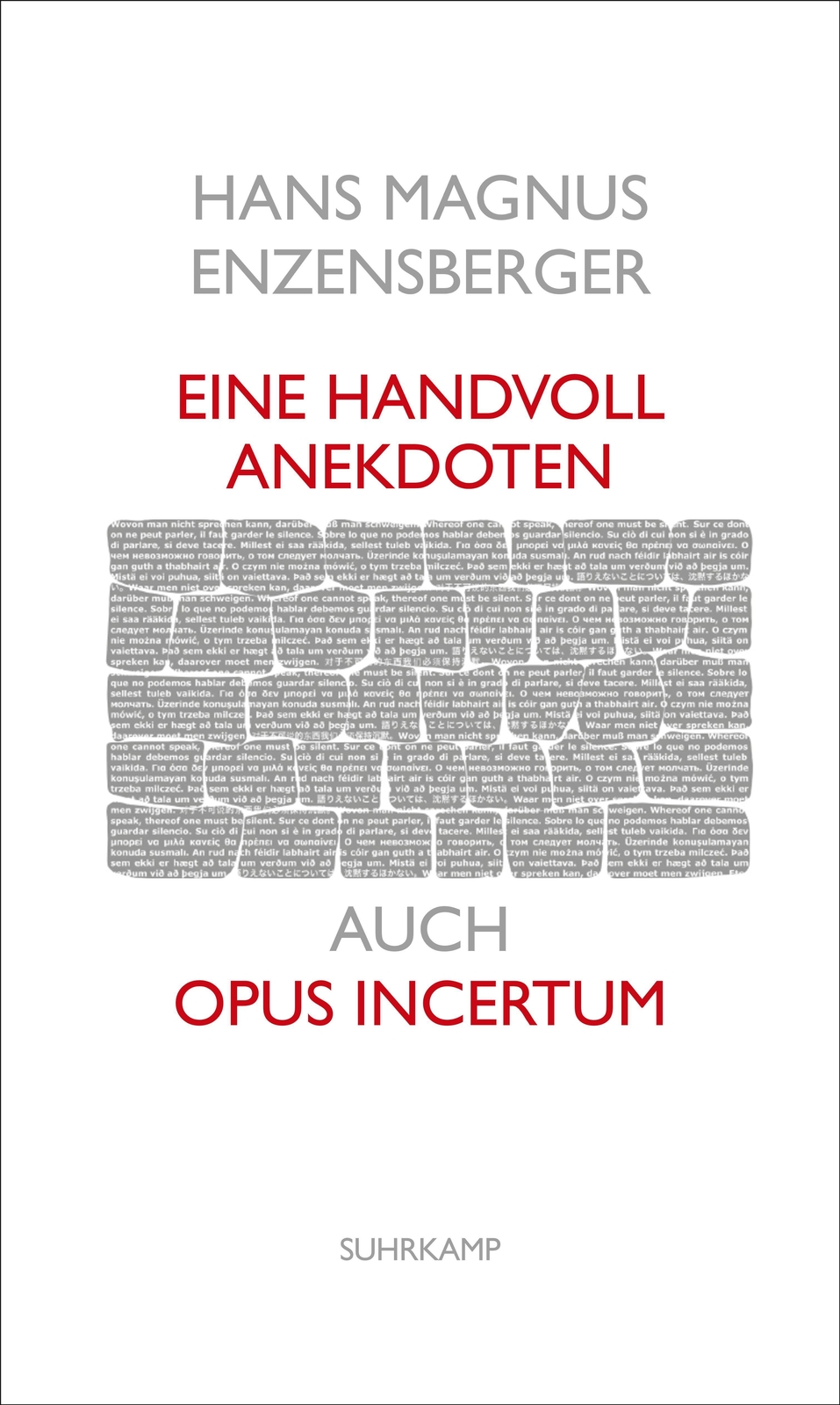Hans Magnus Enzensberger / Eine Handvoll Anekdoten9783518428214