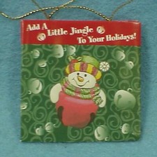 Ganz Jingle Bell Snowman Ornament Bag