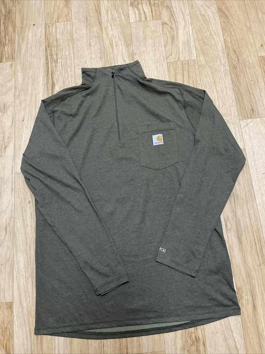 その他 t Carhartt Force Men's Medium Relaxed Fit 1/4 Zip Pullover LS Pocket