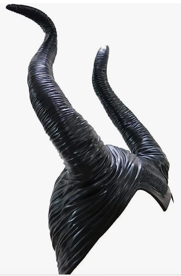 Nuevo Disfraz de Maléfica Disney De Lujo Tocado Reina Malvada Sombrero Mujeres Cuernos Negros Foto 4 de 4