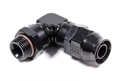 FRAGOLA 689709-BL - Hose Fitting #10 AN 90 Degree to #8 AN Orb PTFE Black
