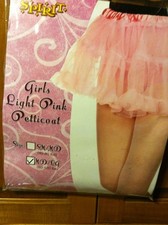 GIRLS LIGHT PINK PETTICOAT - SIZE MD/LG 80-120 Lbs 