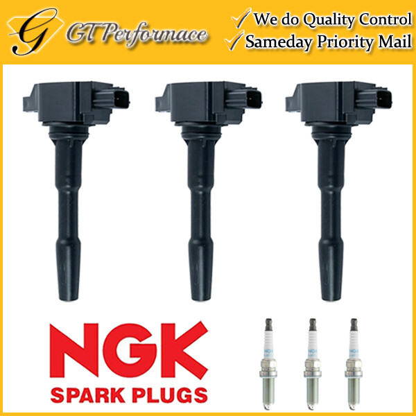 Quality Ignition Coil  NGK Spark Plug 3PCS Set for 2016-2017 Smart Fortwo 0.9L
