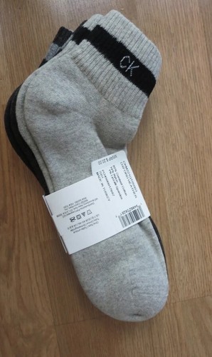 Pack de 3 cojines Calvin Klein para hombre talla única corte cuarto gris nuevos en bolsa - Imagen 2 de 4