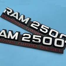 2pcs Front Door Side Emblems For Ram 2500 Cummins Turbo Diesel Badges 55295311