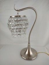 17" Tall Crystal Dangle Desk/table Lamp Chrome base