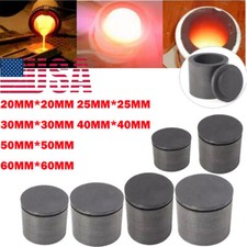 20/25/30/40/50/60mm Graphite Ingot Crucible Mould Melting Casting Refining NEW