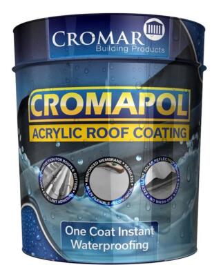 CROMAR Cromapol Acryldachbeschichtung Acryl Wasserdicht Flüssig Weiß Grundierung 20kg