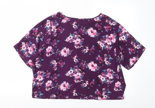 New Look Womens Purple Polyester Blend Blouse Size 12 - 第 2/12 張圖片