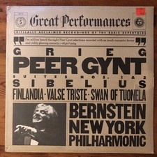 CBS Great Performances 5 Grieg Peer Gynt Sibelius Swan Bernstein Mint Sealed LP