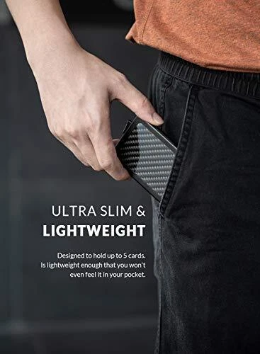 Cartera emergente, soporte para tarjeta de crédito minimalista delgado para hombres y mujeres bloqueo RFID Foto 2 de 4