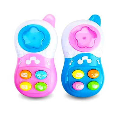 2 x Baby Spielzeug Telefon - Geräusche & Musik Lernen Aktivität Spielzeug für Kinder 3M+ BPA-frei