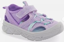NEW Oshkosh B'gosh Toddler Kid Play Sandals Purple Mint Washable sz 9,10, 11, 12